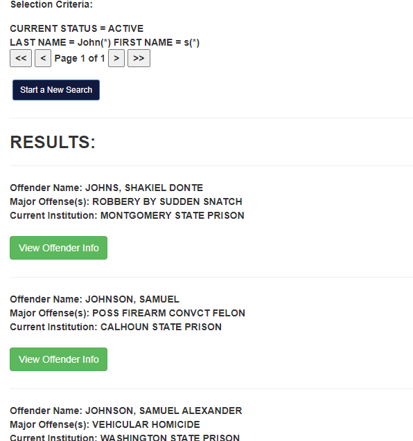 Inmate Search Department of Corrections Offender Lookup