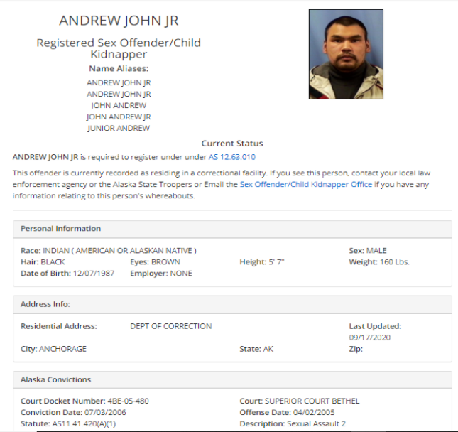 Alaska Inmate Search Alaska Department of Corrections Offender Lookup