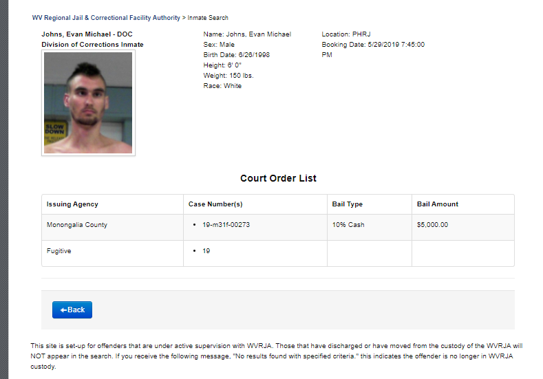 West Virginia Inmate Search West Virginia Division of Corrections