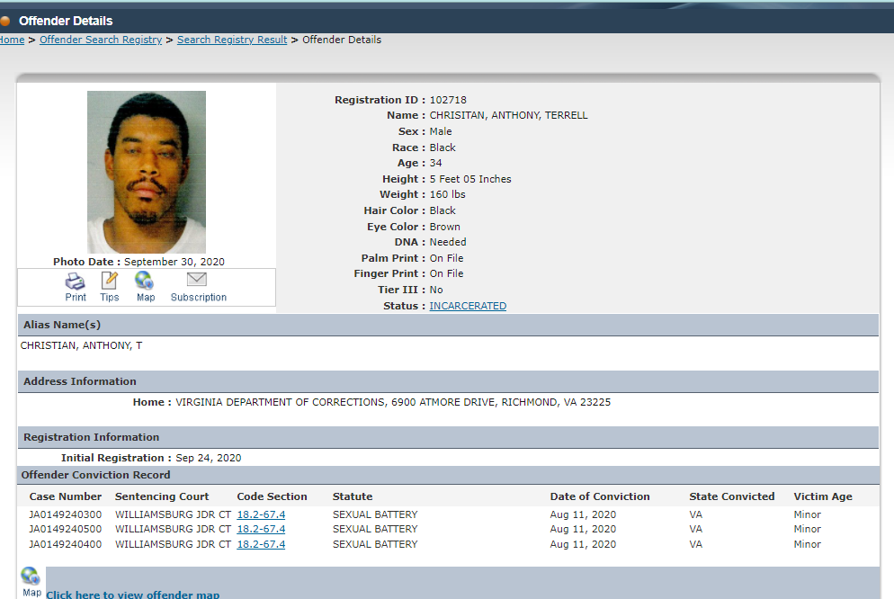 Virginia Inmate Search Virginia State Department of Corrections