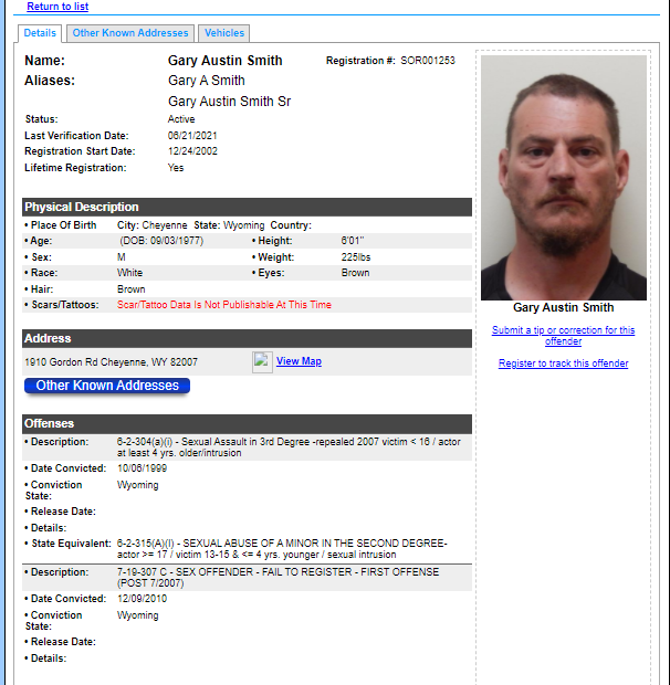 Wyoming Inmate Search Wyoming Department of Corrections Offender Lookup